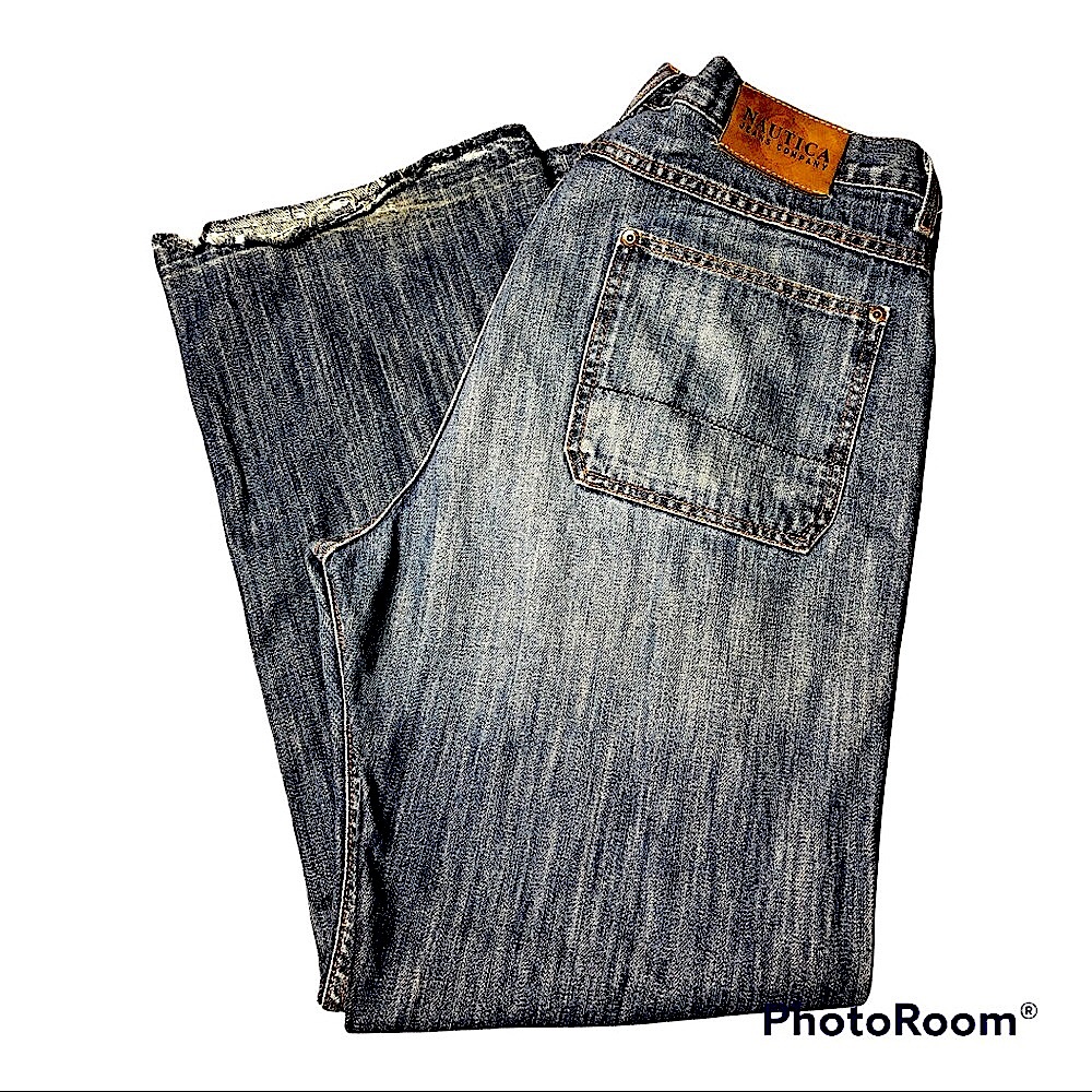 Nautica medium to light wash jeans size 36x32